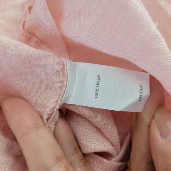 J. Jill Pink Love Linen Slub Long Sleeve Button Up Shirt Pink - Picture 12 of 12